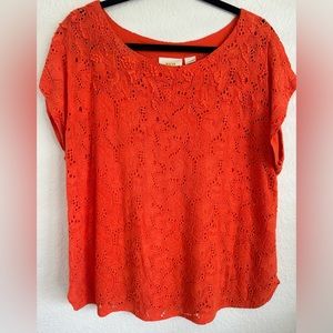 Maeve by Anthropologie Karin beaded eyelet top sz 10